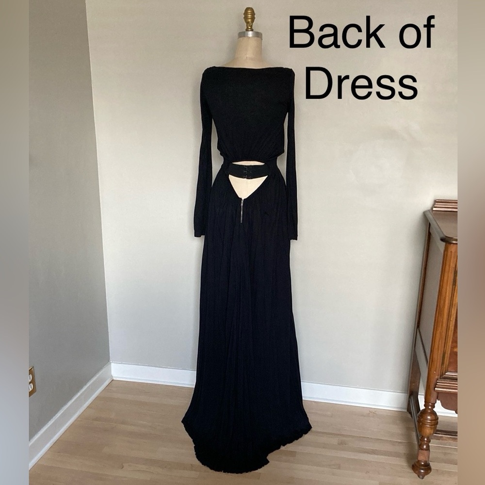 A.L.C Black Jersey Cut-Out Maxi Dress, XS